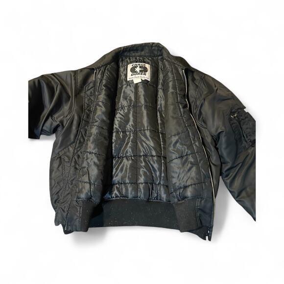 VTG Chase Durer Beverly Hills Geneve Knox Armory Jacket Mens XL Black Pilot - Picture 3 of 9